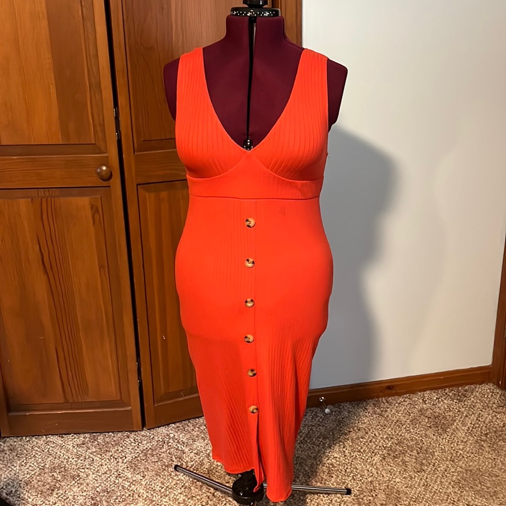 Derek Heart orange knit dress